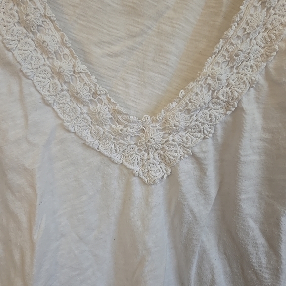Knox Rose Women's White Crochet Floral Sleeveless V Neck Tank Top Size XL EX! - Picture 3 of 5